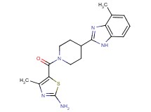 4-methyl-5-{[4-(4-methyl-1H-benzimidazol-2-yl)-1-piperidinyl]carbonyl}-1,3-thiazol-2-amine