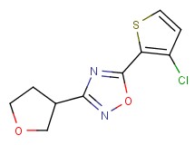 5-(3-chloro-2-thienyl)-3-(tetrahydrofuran-3-yl)-1,2,4-oxadiazole