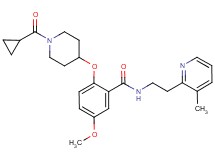 2-{[1-(cyclopropylcarbonyl)-4-piperidinyl]oxy}-5-methoxy-N-[2-(3-methyl-2-pyridinyl)ethyl]benzamide