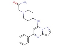 2-{4-[(5-phenylpyrazolo[1,5-a]pyrimidin-7-yl)amino]-1-piperidinyl}acetamide