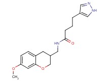 N-[(7-methoxy-3,4-dihydro-2H-chromen-3-yl)methyl]-4-(1H-pyrazol-4-yl)butanamide