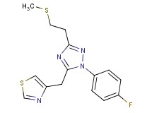 1-(4-fluorophenyl)-3-[2-(methylthio)ethyl]-5-(1,3-thiazol-4-ylmethyl)-1H-1,2,4-triazole