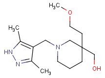 [1-[(3,5-dimethyl-1H-pyrazol-4-yl)methyl]-3-(2-methoxyethyl)-3-piperidinyl]methanol