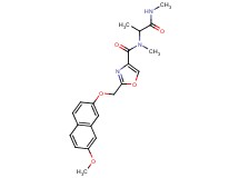 2-{[(7-methoxy-2-naphthyl)oxy]methyl}-N-methyl-N-[1-methyl-2-(methylamino)-2-oxoethyl]-1,3-oxazole-4-carboxamide