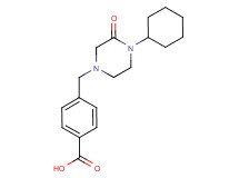 4-[(4-cyclohexyl-3-oxopiperazin-1-yl)methyl]benzoic acid