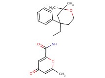 N-[2-(2,2-dimethyl-4-phenyltetrahydro-2H-pyran-4-yl)ethyl]-6-methyl-4-oxo-4H-pyran-2-carboxamide