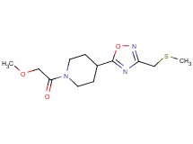 1-(methoxyacetyl)-4-{3-[(methylthio)methyl]-1,2,4-oxadiazol-5-yl}piperidine