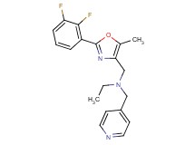 N-{[2-(2,3-difluorophenyl)-5-methyl-1,3-oxazol-4-yl]methyl}-N-(4-pyridinylmethyl)ethanamine