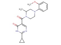 2-cyclopropyl-5-{[4-(2-methoxyphenyl)-2-methyl-1-piperazinyl]carbonyl}-4(3H)-pyrimidinone
