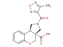 (3aR*,9bR*)-2-[(4-methyl-1,2,5-oxadiazol-3-yl)carbonyl]-1,2,3,9b-tetrahydrochromeno[3,4-c]pyrrole-3a(4H)-carboxylic acid