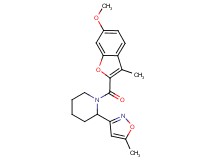 1-[(6-methoxy-3-methyl-1-benzofuran-2-yl)carbonyl]-2-(5-methyl-3-isoxazolyl)piperidine