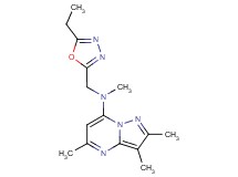N-[(5-ethyl-1,3,4-oxadiazol-2-yl)methyl]-N,2,3,5-tetramethylpyrazolo[1,5-a]pyrimidin-7-amine