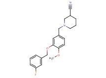 1-{3-[(3-fluorobenzyl)oxy]-4-methoxybenzyl}piperidine-3-carbonitrile