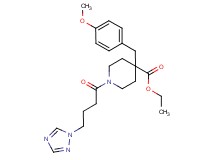 ethyl 4-(4-methoxybenzyl)-1-[4-(1H-1,2,4-triazol-1-yl)butanoyl]-4-piperidinecarboxylate