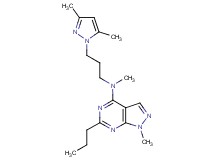 N-[3-(3,5-dimethyl-1H-pyrazol-1-yl)propyl]-N,1-dimethyl-6-propyl-1H-pyrazolo[3,4-d]pyrimidin-4-amine
