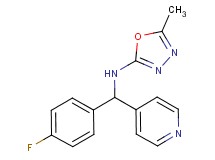 N-[(4-fluorophenyl)(pyridin-4-yl)methyl]-5-methyl-1,3,4-oxadiazol-2-amine
