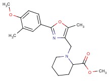 methyl 1-{[2-(4-methoxy-3-methylphenyl)-5-methyl-1,3-oxazol-4-yl]methyl}-2-piperidinecarboxylate