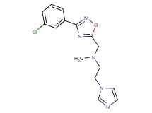 N-{[3-(3-chlorophenyl)-1,2,4-oxadiazol-5-yl]methyl}-2-(1H-imidazol-1-yl)-N-methylethanamine