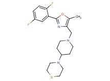 4-(1-{[2-(2,5-difluorophenyl)-5-methyl-1,3-oxazol-4-yl]methyl}-4-piperidinyl)thiomorpholine