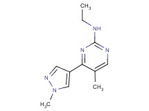 N-ethyl-5-methyl-4-(1-methyl-1H-pyrazol-4-yl)-2-pyrimidinamine