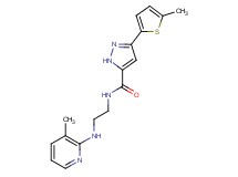 N-{2-[(3-methyl-2-pyridinyl)amino]ethyl}-3-(5-methyl-2-thienyl)-1H-pyrazole-5-carboxamide