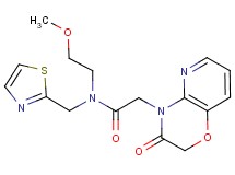 N-(2-methoxyethyl)-2-(3-oxo-2,3-dihydro-4H-pyrido[3,2-b][1,4]oxazin-4-yl)-N-(1,3-thiazol-2-ylmethyl)acetamide