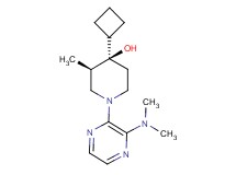 (3R*,4R*)-4-cyclobutyl-1-[3-(dimethylamino)-2-pyrazinyl]-3-methyl-4-piperidinol