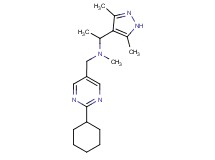 N-[(2-cyclohexylpyrimidin-5-yl)methyl]-1-(3,5-dimethyl-1H-pyrazol-4-yl)-N-methylethanamine