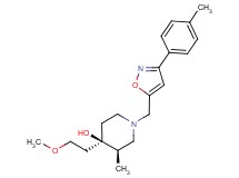 (3R*,4R*)-4-(2-methoxyethyl)-3-methyl-1-{[3-(4-methylphenyl)isoxazol-5-yl]methyl}piperidin-4-ol