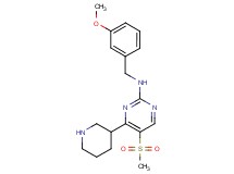 N-(3-methoxybenzyl)-5-(methylsulfonyl)-4-(3-piperidinyl)-2-pyrimidinamine hydrochloride