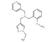 1-(1-ethyl-1H-pyrazol-4-yl)-N-(2-methoxybenzyl)-N-(pyridin-3-ylmethyl)methanamine