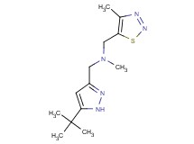 1-(5-tert-butyl-1H-pyrazol-3-yl)-N-methyl-N-[(4-methyl-1,2,3-thiadiazol-5-yl)methyl]methanamine