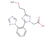 {3-(2-methoxyethyl)-5-[2-(1H-1,2,4-triazol-1-yl)phenyl]-1H-1,2,4-triazol-1-yl}acetic acid