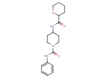 N-phenyl-4-[(tetrahydro-2H-pyran-2-ylcarbonyl)amino]piperidine-1-carboxamide