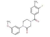 4-(3-fluoro-4-methylbenzoyl)-1-(3-methoxyphenyl)-2-piperazinone