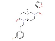 (4aR*,8aS*)-1-[2-(3-fluorophenyl)ethyl]-6-(2-furoyl)octahydro-1,6-naphthyridin-2(1H)-one