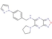 N-[4-(1H-pyrazol-1-yl)benzyl]-6-(1-pyrrolidinyl)[1,2,5]oxadiazolo[3,4-b]pyrazin-5-amine
