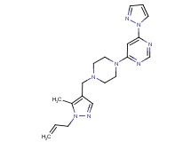4-{4-[(1-allyl-5-methyl-1H-pyrazol-4-yl)methyl]piperazin-1-yl}-6-(1H-pyrazol-1-yl)pyrimidine