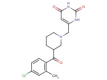 6-{[3-(4-chloro-2-methylbenzoyl)piperidin-1-yl]methyl}pyrimidine-2,4(1H,3H)-dione