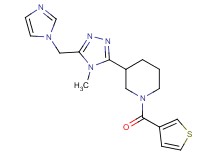3-[5-(1H-imidazol-1-ylmethyl)-4-methyl-4H-1,2,4-triazol-3-yl]-1-(3-thienylcarbonyl)piperidine