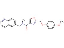 2-[(4-methoxyphenoxy)methyl]-N-methyl-N-(6-quinolinylmethyl)-1,3-oxazole-4-carboxamide