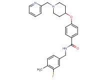 N-(3-fluoro-4-methylbenzyl)-4-{[1-(2-pyridinylmethyl)-4-piperidinyl]oxy}benzamide