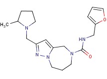 N-(2-furylmethyl)-2-[(2-methyl-1-pyrrolidinyl)methyl]-7,8-dihydro-4H-pyrazolo[1,5-a][1,4]diazepine-5(6H)-carboxamide