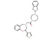 4-{2-[4-(2,3-dihydro-1H-inden-2-yl)-1,4-diazepan-1-yl]-2-oxoethyl}-2-(3-thienyl)-2,3,4,5-tetrahydro-1,4-benzoxazepine