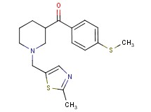 {1-[(2-methyl-1,3-thiazol-5-yl)methyl]-3-piperidinyl}[4-(methylthio)phenyl]methanone