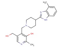 5-(hydroxymethyl)-2-methyl-4-{[4-(4-methyl-1H-benzimidazol-2-yl)piperidin-1-yl]methyl}pyridin-3-ol