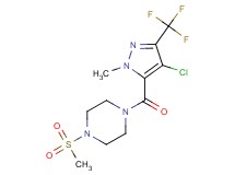 1-{[4-chloro-1-methyl-3-(trifluoromethyl)-1H-pyrazol-5-yl]carbonyl}-4-(methylsulfonyl)piperazine