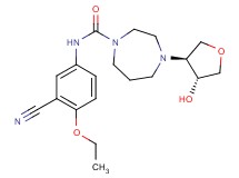 N-(3-cyano-4-ethoxyphenyl)-4-[(3S*,4R*)-4-hydroxytetrahydrofuran-3-yl]-1,4-diazepane-1-carboxamide
