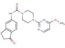 4-(4-methoxypyrimidin-2-yl)-N-(1-oxo-2,3-dihydro-1H-inden-5-yl)piperazine-1-carboxamide