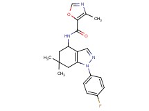 N-[1-(4-fluorophenyl)-6,6-dimethyl-4,5,6,7-tetrahydro-1H-indazol-4-yl]-4-methyl-1,3-oxazole-5-carboxamide